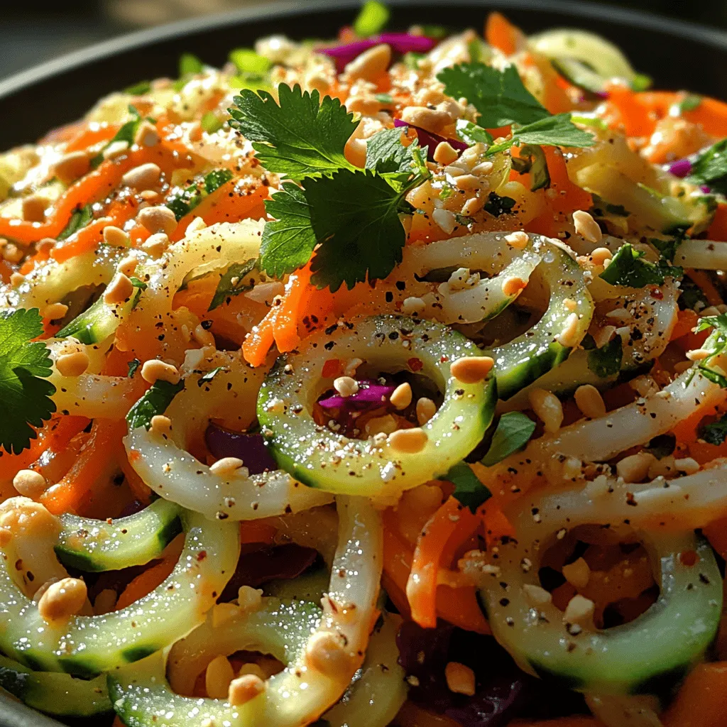 Thai cuisine has taken the culinary world by storm, celebrated not only for its bold flavors but also for its ability to balance sweet, sour, salty, and spicy elements in each dish. One standout recipe that encapsulates this balance is the Crunchy Thai Cucumber Noodle Salad. This light and vibrant dish is a celebration of fresh ingredients and is perfect for those seeking a healthy yet satisfying option. Whether enjoyed as a refreshing side dish or a wholesome main course, this salad is sure to impress with its colorful presentation and delicious flavor profile.