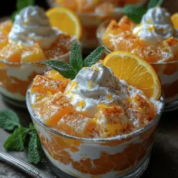 If you're in search of a light, refreshing dessert that beautifully balances indulgence with health, look no further than Airy Citrus Yogurt Clouds. This innovative recipe combines the rich creaminess of Greek yogurt with the bright, zesty flavors of citrus fruits, creating a no-bake dessert that is as pleasing to the eye as it is to the palate. Perfect for warm days or as a light finish to any meal, these yogurt clouds provide a delightful sensory experience, showcasing a beautiful contrast between creamy and tangy notes.