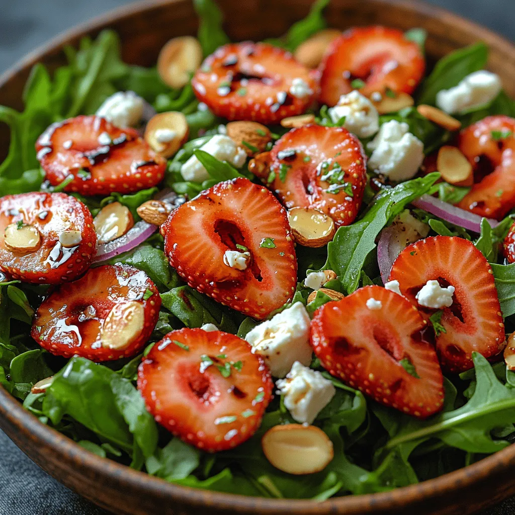 When it comes to summer salads, few dishes can rival the vibrant, refreshing allure of the Strawberry Arugula Bliss Salad. Picture a bowl overflowing with bright red strawberries, peppery arugula, and a sprinkle of creamy feta cheese, all drizzled with a zesty balsamic dressing. This salad is not only a feast for the eyes but also a celebration of flavors and textures that come together to create a delightful culinary experience. Perfect for picnics, barbecues, or as a light lunch, this salad captures the essence of summer with every bite.