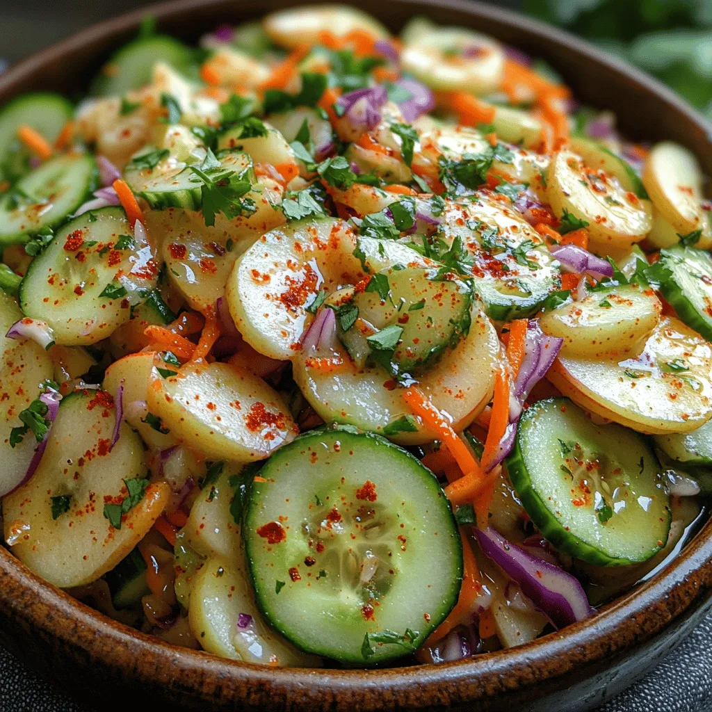 Are you looking for a refreshing side dish that can elevate any meal? Look no further than Crisp & Zesty Cucumber Apple Slaw! This vibrant dish is not only a feast for the eyes but also a delightful combination of flavors that will make your taste buds sing. The crisp texture of fresh vegetables paired with the sweetness of apples creates a perfect harmony that can complement a variety of main courses or serve as a light meal on its own.