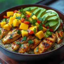 If you're looking for a vibrant and satisfying meal that bursts with flavor, the Mango Jalapeño Chicken Bowl is a perfect choice. This dish brings together the sweetness of fresh mango, the heat of jalapeño, and the savory goodness of marinated chicken, creating a delightful harmony of tastes and textures. Whether you’re meal prepping for the week or preparing a festive dinner, these bowls not only offer a feast for the palate but also serve as a visual treat with their bright and colorful ingredients.