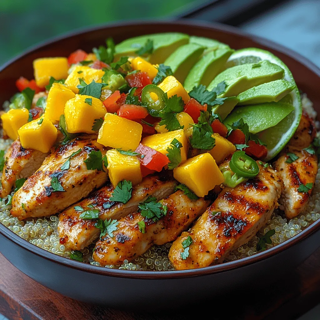 If you're looking for a vibrant and satisfying meal that bursts with flavor, the Mango Jalapeño Chicken Bowl is a perfect choice. This dish brings together the sweetness of fresh mango, the heat of jalapeño, and the savory goodness of marinated chicken, creating a delightful harmony of tastes and textures. Whether you’re meal prepping for the week or preparing a festive dinner, these bowls not only offer a feast for the palate but also serve as a visual treat with their bright and colorful ingredients.