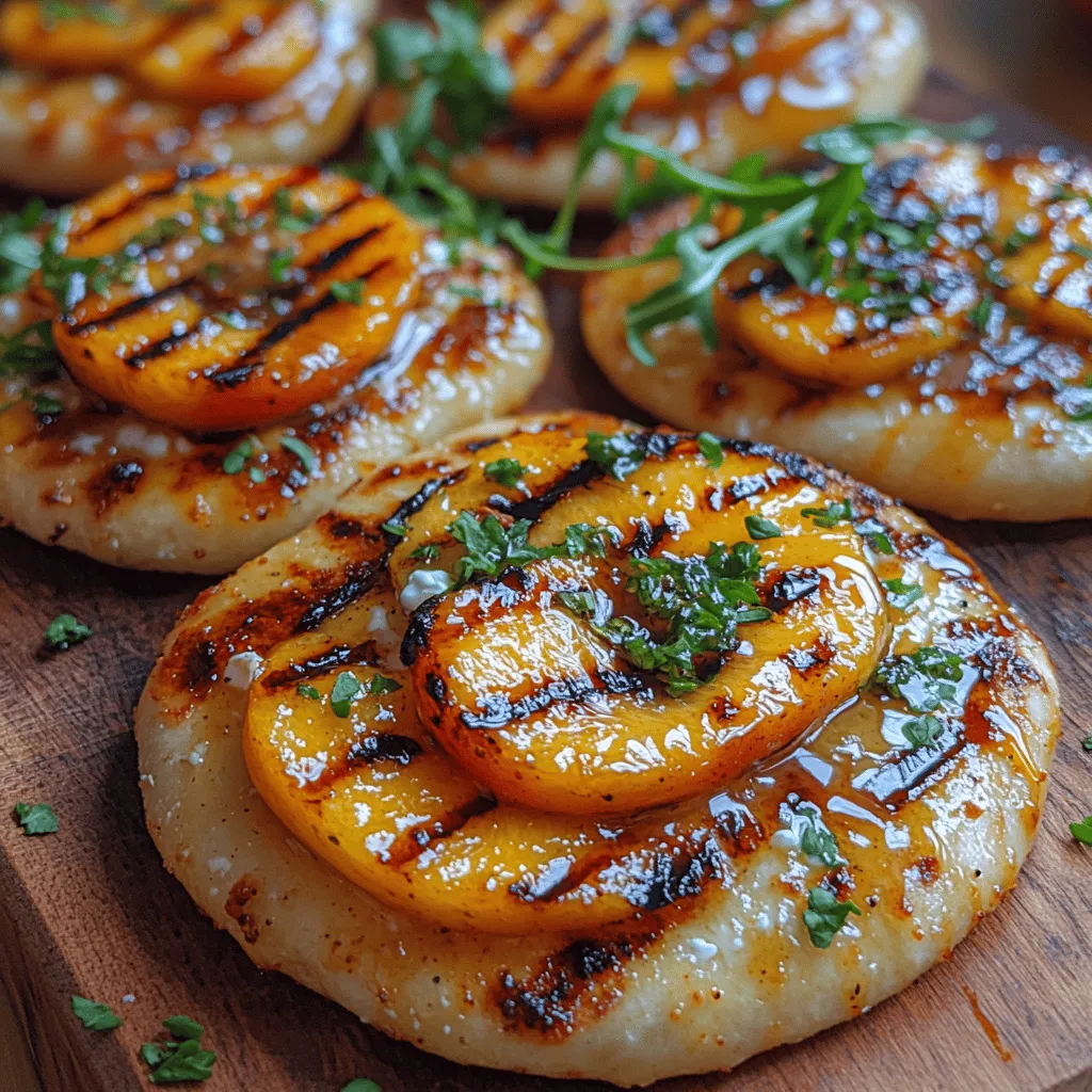 As the summer months unfold, the allure of fresh, seasonal ingredients becomes impossible to resist. One recipe that perfectly embodies this spirit of simplicity and flavor is the Quick Grilled Peach Flatbreads. This dish combines the sweetness of ripe peaches with the creaminess of ricotta cheese and the peppery bite of arugula, all layered atop a warm, toasted flatbread. It’s a delightful offering for both casual gatherings and elegant dinners alike, making it a versatile choice that caters to a variety of tastes.