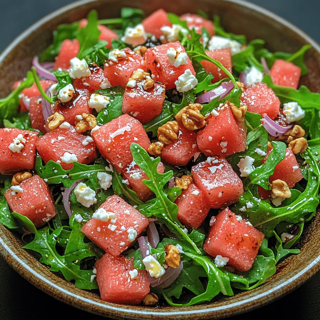 As the temperature rises and the sun shines brighter, our cravings shift towards light and refreshing dishes that not only tantalize our taste buds but also provide nourishment. One such dish that perfectly embodies this summer spirit is the Watermelon Arugula Salad. This vibrant salad is a delightful medley of flavors and textures, making it an ideal choice for picnics, barbecues, or as a light lunch on a warm day.