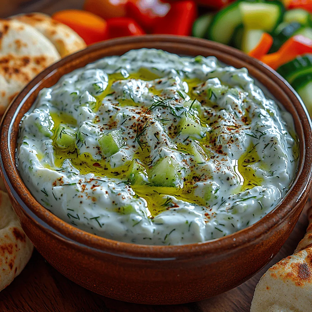 Tzatziki, a classic dip originating from Greece, has charmed its way into kitchens and hearts around the world. This creamy concoction, primarily made from Greek yogurt, cucumbers, garlic, and fresh herbs, serves as a refreshing accompaniment to a variety of dishes. Whether you’re enjoying grilled meats, pita bread, or fresh vegetables, tzatziki elevates the dining experience with its cool, tangy flavor profile. The origins of tzatziki can be traced back to ancient times, where it was enjoyed in Mediterranean cultures, often accompanying rich and hearty dishes. Its versatility as both a dip and condiment makes it a staple in many households, especially during summer gatherings and barbecues.