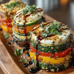 As the warm weather approaches, many of us begin to crave lighter, fresher meals that celebrate the vibrant flavors of summer produce. One dish that perfectly embodies this seasonal spirit is Grilled Veggie & Mozzarella Stacks. This delightful recipe showcases the best of grilled vegetables, layered with creamy fresh mozzarella, making it a perfect option for health-conscious diners and food lovers alike. Whether you’re hosting a backyard barbecue, a casual dinner with friends, or simply looking for a nutritious meal, these stacks are sure to impress.