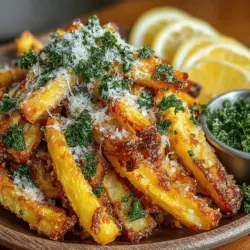 Parsnips, often overshadowed by their more famous cousin, the potato, are a root vegetable that deserves a place in your kitchen. These creamy, sweet, and slightly nutty vegetables are not only versatile but also packed with essential nutrients that can elevate your meals. Their unique flavor and texture make them an ideal candidate for a healthier twist on traditional fries. Enter the Crispy Garlic Parmesan Roasted Parsnip Fries—a delightful recipe that showcases the parsnip’s potential while delivering a satisfying crunch and rich flavor profile that rivals any potato fry.