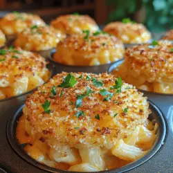 Mac and cheese is more than just a dish; it’s a nostalgic comfort food that has woven itself into the fabric of many culinary traditions. Known for its creamy texture and cheesy goodness, this beloved classic often finds a place on dinner tables, at potlucks, and in the hearts of children and adults alike. However, as we continuously seek new ways to enjoy our favorite foods, the Cheesy Delight Mac and Cheese Cups present a fun and inventive twist on this timeless dish. Perfect for gatherings, kids’ lunches, or a cozy family dinner, these bite-sized cups bring a new level of enjoyment to a well-loved favorite.