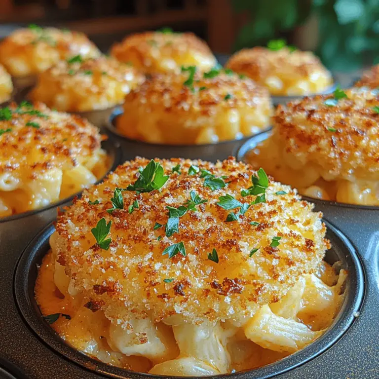 Mac and cheese is more than just a dish; it’s a nostalgic comfort food that has woven itself into the fabric of many culinary traditions. Known for its creamy texture and cheesy goodness, this beloved classic often finds a place on dinner tables, at potlucks, and in the hearts of children and adults alike. However, as we continuously seek new ways to enjoy our favorite foods, the Cheesy Delight Mac and Cheese Cups present a fun and inventive twist on this timeless dish. Perfect for gatherings, kids’ lunches, or a cozy family dinner, these bite-sized cups bring a new level of enjoyment to a well-loved favorite.
