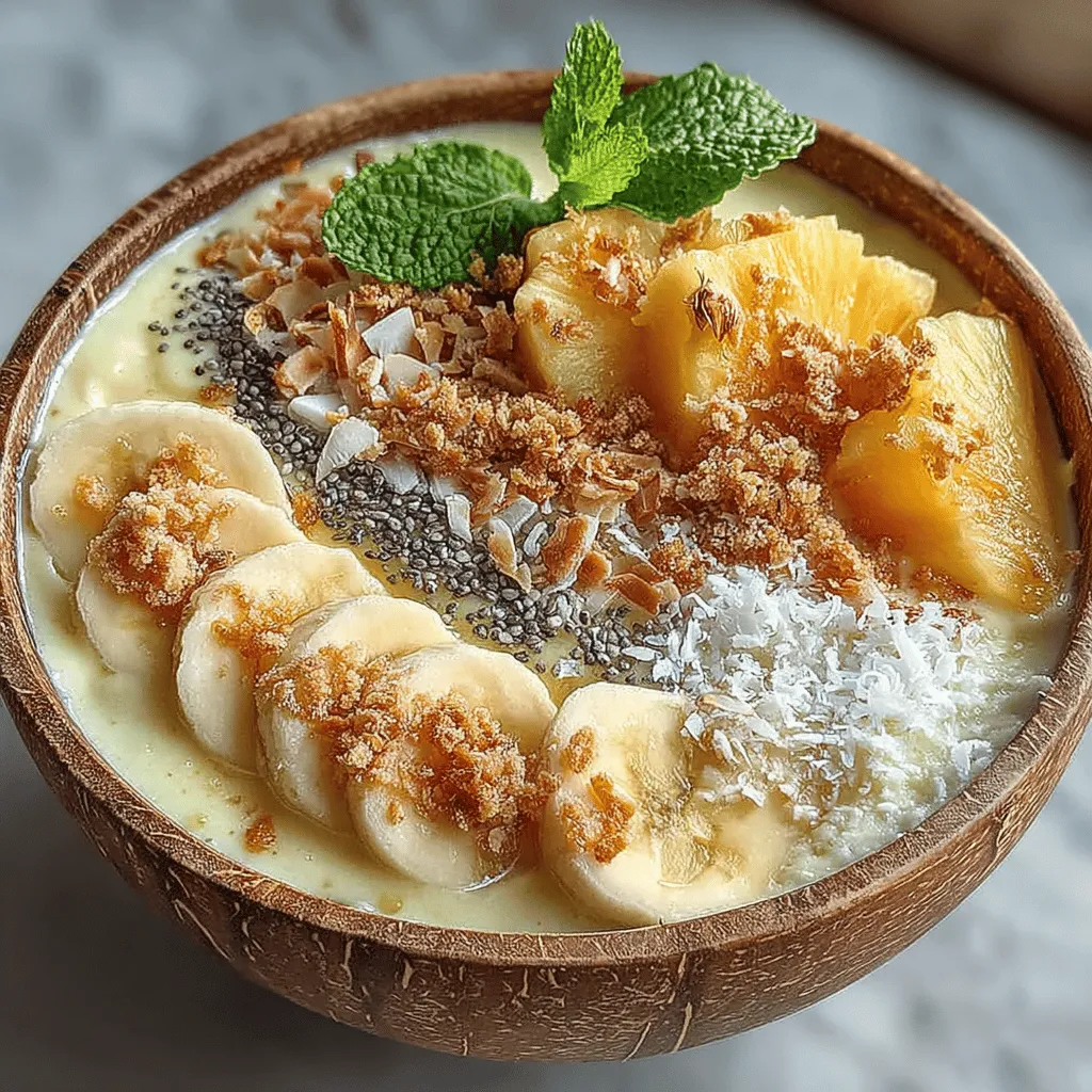 In the quest for a delicious and nutritious treat, few options can rival the vibrant and refreshing Tropical Bliss Frozen Pineapple Coconut Smoothie Bowls. With their bright colors and delightful textures, these smoothie bowls are not only visually appealing but also packed with essential nutrients that can invigorate your day. Whether you are looking for a healthy breakfast to kickstart your morning, a revitalizing midday snack, or a light dessert to satisfy your sweet cravings, this recipe delivers on all fronts.