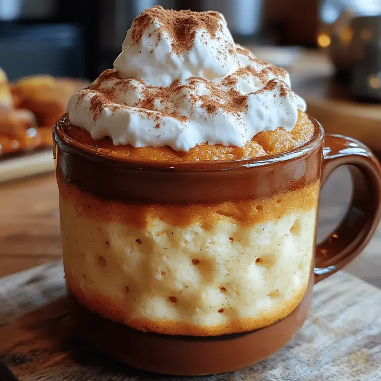 When it comes to baking, precision is key, especially for a fluffy pumpkin spice mug cake. The first step involves measuring your dry ingredients accurately. This includes flour, sugar, baking powder, spices, and any other dry components. Using a kitchen scale for weight measurements can ensure consistency, but if you’re measuring by volume, spoon the flour into your measuring cup and level it off with a knife rather than scooping directly from the bag. This prevents packing and ensures you don’t end up with a dense cake.
