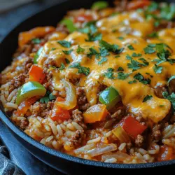 In the hustle and bustle of modern life, finding the perfect meal that combines flavor, convenience, and comfort can often feel like a daunting task. Enter the Cheesy Ground Beef and Rice Skillet—a dish that checks all the boxes. This recipe not only delivers a delightful blend of savory flavors but also simplifies the cooking process by utilizing just one skillet. Whether you're a busy parent looking to whip up a family-friendly dinner or an individual seeking a quick yet satisfying meal, this recipe is sure to become a staple in your kitchen.