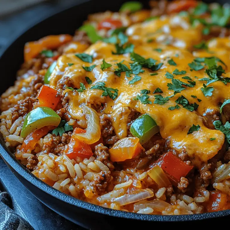 In the hustle and bustle of modern life, finding the perfect meal that combines flavor, convenience, and comfort can often feel like a daunting task. Enter the Cheesy Ground Beef and Rice Skillet—a dish that checks all the boxes. This recipe not only delivers a delightful blend of savory flavors but also simplifies the cooking process by utilizing just one skillet. Whether you're a busy parent looking to whip up a family-friendly dinner or an individual seeking a quick yet satisfying meal, this recipe is sure to become a staple in your kitchen.