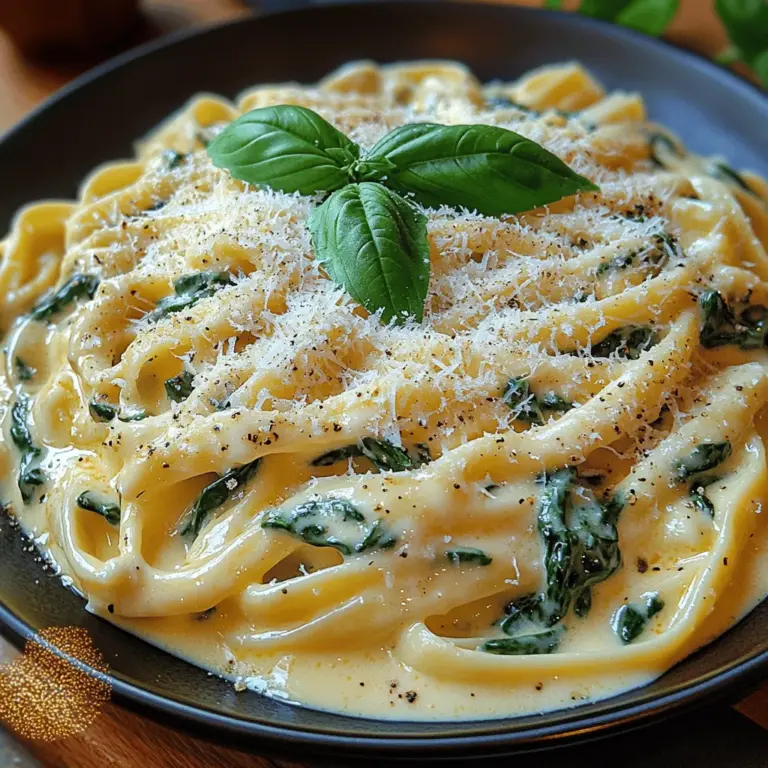 To create the perfect Creamy Spinach Pasta Alfredo, understanding the ingredients is crucial. Each component plays a vital role in achieving that delicious balance of flavor and texture.