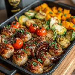 The Sweet & Tangy Balsamic Chicken Sausage Traybake is a culinary delight that effortlessly combines vibrant flavors with the convenience of a one-pan meal. This dish not only captivates the palate with its perfect balance of sweetness and acidity but also stands out for its ease of preparation. Whether you're a busy parent looking for a quick weeknight dinner or a culinary enthusiast seeking a flavorful dish to impress guests, this traybake delivers on all fronts.