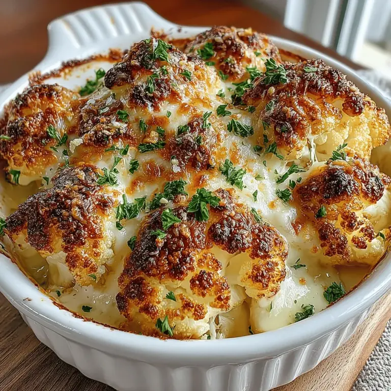 When it comes to comfort food, few dishes can match the warmth and satisfaction of a creamy garlic roasted cauliflower bake. This dish elegantly combines the earthiness of roasted cauliflower with a rich, velvety sauce, making it a perfect side for any meal or a hearty vegetarian main course. Its creamy texture and bold garlic flavor create a delightful harmony that appeals to both casual diners and gourmet enthusiasts alike.