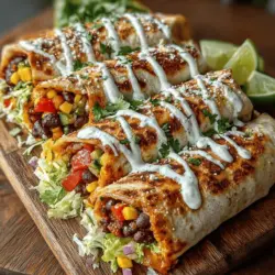 Creating your Crunchy Southwest Veggie Wraps starts with the perfect balance of flavors and textures. Begin by prepping your fresh ingredients meticulously to maximize freshness and flavor. Here’s a straightforward method to combine the ingredients: