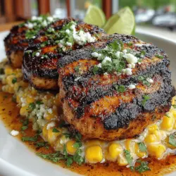 When it comes to satisfying meals that pack a punch of flavor, few dishes can compete with Grilled Chicken with Street Corn Sauce. This delightful recipe marries the smoky, charred goodness of grilled chicken with a vibrant and creamy sauce inspired by the beloved street corn, or elote, that you might find at food stalls across Latin America. The combination of these two elements creates a dish that is not only visually appealing but also bursting with taste, making it perfect for both casual weeknight dinners and more elaborate gatherings.