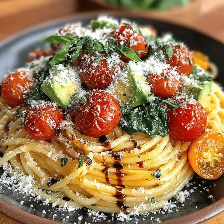 The beauty of the Sun-Kissed Tomato and Avocado Pasta lies not just in its taste but also in the wholesome goodness of its ingredients. At the heart of this dish are cherry tomatoes and avocados, two powerhouse ingredients packed with essential nutrients. Cherry tomatoes are a fantastic source of vitamins A, C, and K, along with a wealth of antioxidants that help combat oxidative stress and promote overall health. Their juicy sweetness adds a burst of flavor that perfectly complements the creaminess of avocados.