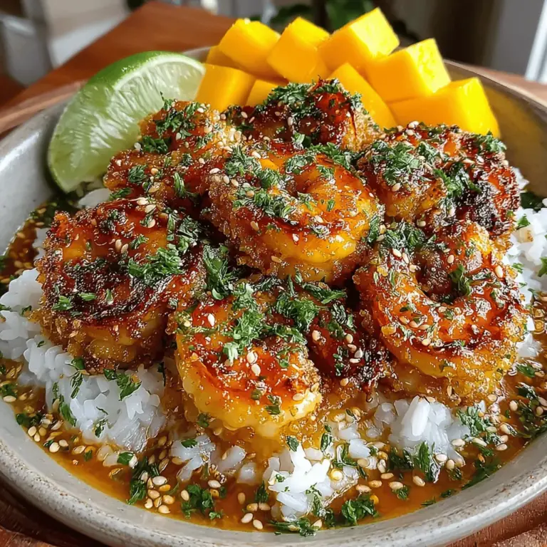 Mango Glazed Shrimp is a delightful fusion of sweet and savory flavors, making it an ideal choice for both casual weeknight dinners and elegant gatherings. The recipe highlights the vibrant taste of ripe mangoes paired with succulent shrimp, delivering a tropical culinary experience right in your kitchen. The glaze, which combines honey, soy sauce, and fresh lime juice, elevates this dish, providing a perfect balance that seafood lovers and mango enthusiasts will appreciate. In this article, we will take a closer look at the recipe, delve into the ingredients, and outline the initial preparation steps to ensure your Mango Glazed Shrimp is a success.