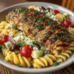 The heart of a great salad lies in the careful combination of ingredients. When preparing your Chilled Mediterranean Delight: Chicken Pasta Salad, it’s essential to ensure that each component is mixed thoroughly for optimal flavor distribution. Start by placing your cooked pasta in a large mixing bowl. Allow it to cool slightly before adding the other ingredients, as this prevents wilting of fresh vegetables and herbs.