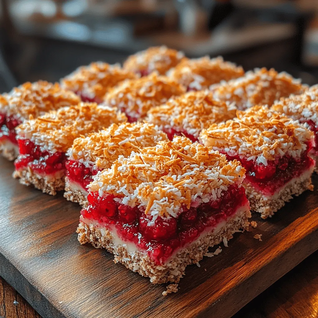 To create the perfect base for your Sweet Raspberry Coconut Slices, start by preheating your oven to 350°F (175°C). Ensuring your oven is at the right temperature before you begin mixing is crucial, as it sets the stage for a beautifully baked crust.