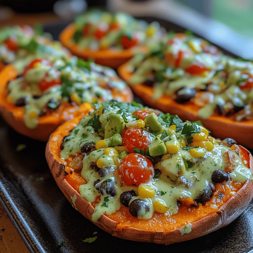 If you're looking for a delicious and nutritious snack or meal that can please a crowd, look no further than Sweet Potato Nacho Boats with Avocado Ranch. This innovative recipe takes the beloved concept of nachos and gives it a healthy makeover by swapping traditional tortilla chips for roasted sweet potatoes. Not only does this dish provide a delightful flavor experience, but it also caters to various dietary preferences, making it an excellent choice for everyone—from vegetarians and vegans to those following gluten-free diets.