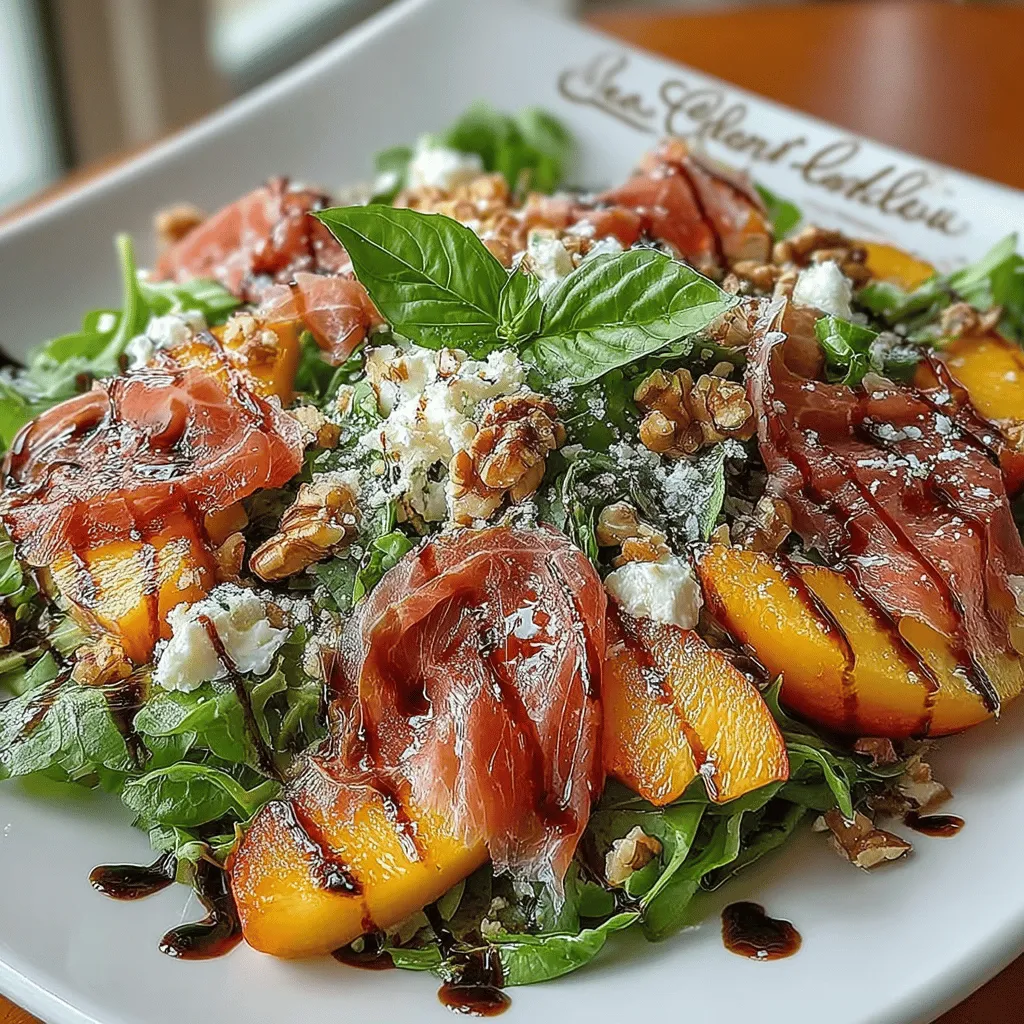 The importance of using seasonal ingredients cannot be overstated, especially in a dish like this where each component plays a crucial role in the overall taste and nutritional value. Seasonal fruits and vegetables tend to be fresher, more flavorful, and packed with nutrients. Peaches, for instance, are at their peak during the summer months, making them a perfect choice for this salad. Incorporating seasonal produce not only supports local farmers but also ensures that you are consuming ingredients at their most nutritious, harnessing the full benefits they have to offer.