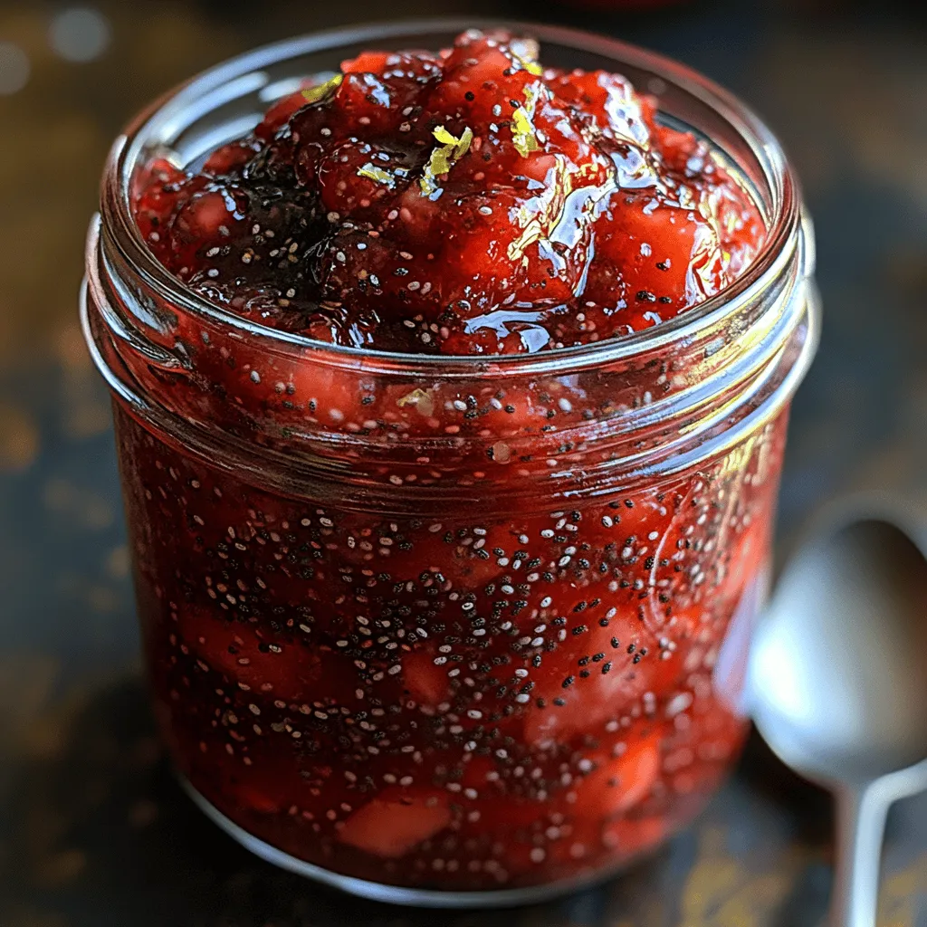 Chia seeds have gained recognition as a superfood due to their impressive nutritional profile. These tiny seeds are packed with fiber, which aids in digestion and promotes a feeling of fullness. Additionally, chia seeds are an excellent source of omega-3 fatty acids, essential for heart health and brain function. When combined with fresh strawberries, which are rich in vitamins C and K, antioxidants, and natural sweetness, this jam becomes not just a treat for the taste buds but also a boost for your health.