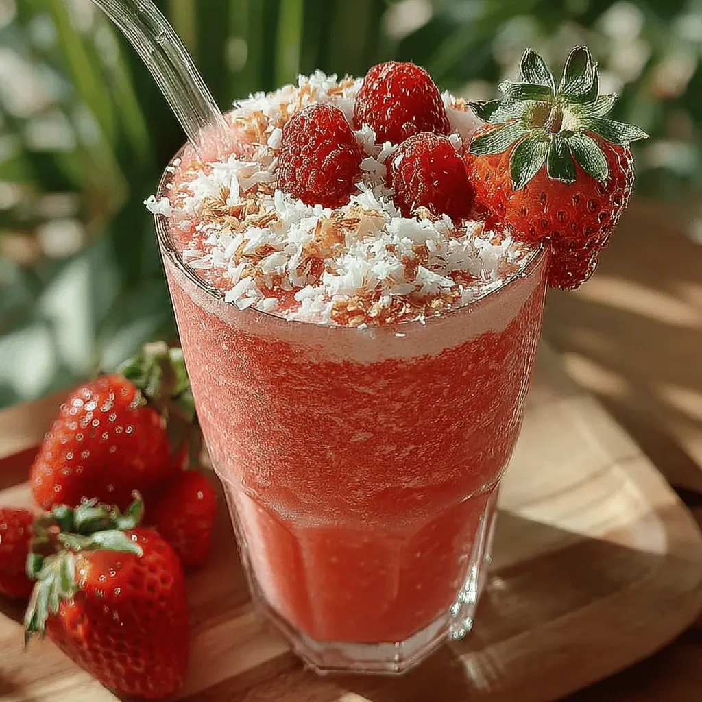 Creating the perfect Tropical Bliss Raspberry Coconut Smoothie isn’t just about blending ingredients together; it's about crafting a delightful experience that combines taste, texture, and nutritional benefits. To enhance the texture, consider incorporating ingredients such as Greek yogurt or silken tofu. These additions not only provide a creamy consistency but also boost the protein content, making your smoothie more filling and nutritious. Additionally, you can add a spoonful of chia seeds or flaxseeds. These seeds are excellent sources of omega-3 fatty acids and fiber, contributing to a smooth, thicker consistency while packing a nutritional punch.