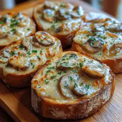 If you're looking for a dish that perfectly balances rich flavors with comforting textures, look no further than savory creamy garlic mushroom toasts. This delightful recipe is a testament to the beauty of simple ingredients transforming into something extraordinary. Each bite offers a harmonious blend of earthy mushrooms, aromatic garlic, and creamy sauce, all atop a crispy slice of bread. Its versatility makes it a fantastic choice for a variety of occasions—whether you're entertaining guests at a dinner party, preparing a quick snack for yourself, or serving a light meal on a cozy evening.