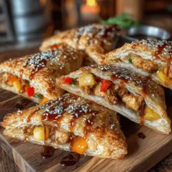 When it comes to creating dishes that leave a lasting impression, few recipes can rival the delightful fusion of flavors found in Sticky Pineapple Chicken Puff Pockets. This delectable dish combines tender chicken, sweet pineapple, and a medley of savory seasonings, all enveloped in a flaky, golden puff pastry. Whether you’re looking to impress guests at a gathering, serve a fun appetizer at a party, or whip up something special for a family dinner, these puff pockets fit the bill perfectly.