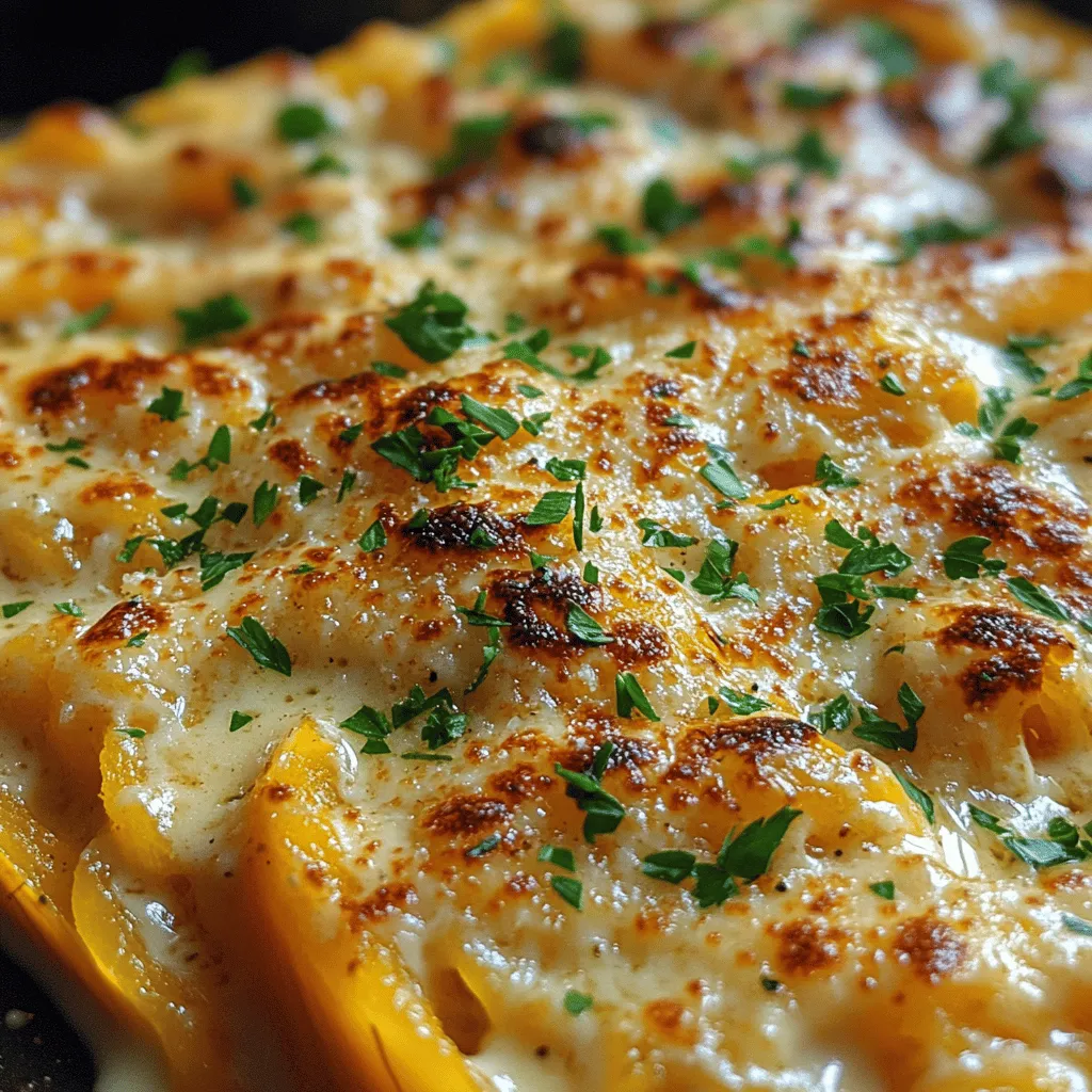 The quest for a healthy yet comforting dish often leads us to explore innovative alternatives to traditional favorites. Creamy Baked Spaghetti Squash Alfredo exemplifies this balance, offering a rich and satisfying experience without the heaviness of traditional pasta. This delightful recipe combines the nutritional benefits of spaghetti squash with a velvety Alfredo sauce, making it a perfect choice for those seeking a lighter meal that doesn’t compromise on flavor. In this article, we will delve into the step-by-step process of creating this delectable dish, exploring its ingredients, nutritional benefits, and serving suggestions.