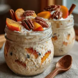Overnight oats have become a staple in the realm of nutritious breakfast options, capturing the hearts of health enthusiasts and busy individuals alike. The beauty of overnight oats lies in their simplicity and versatility; they require minimal preparation and can be customized to suit any palate. Among the myriad of flavor combinations, Peach Cobbler Overnight Oats stand out as an irresistible option. This delightful recipe captures the essence of a classic southern dessert while offering the wholesome benefits of a balanced breakfast.