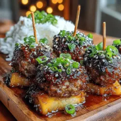 When it comes to preparing a dish that is both delicious and versatile, teriyaki glazed meatball skewers stand out as a favorite choice. These skewers are perfect for a variety of occasions, whether you're hosting a family dinner, planning a casual get-together, or looking for a snack that will please a crowd. The combination of tender meatballs coated in a rich teriyaki glaze creates an explosion of flavor that is hard to resist. The balance of sweet, savory, and umami notes from the teriyaki sauce, paired with fresh ingredients, makes this dish a delightful culinary experience.