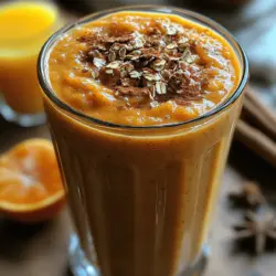 In the world of smoothies, the Spiced Carrot Cake Smoothie stands out as a delightful fusion of flavors reminiscent of a beloved dessert. This recipe not only captures the essence of traditional carrot cake but also transforms it into a nutritious beverage that can be enjoyed at any time of the day. Whether you’re looking for a hearty breakfast, a satisfying snack, or a refreshing post-workout recovery drink, this smoothie offers a unique blend of taste and health benefits that makes it a versatile choice for health-conscious individuals.