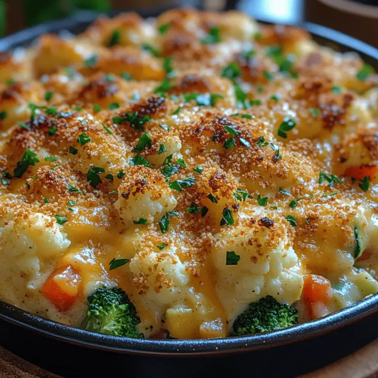 In the realm of comfort food, casseroles hold a special place, blending convenience with culinary satisfaction. Among the myriad of casserole options available, the Creamy Roasted Veggie Casserole Delight stands out as a delightful choice that caters to diverse dietary preferences. This dish brings together a harmonious combination of fresh, vibrant vegetables and a rich, creamy cheese sauce, creating a meal that is both hearty and nourishing. Whether you are a devoted vegetarian or a meat-lover seeking a nutritious side dish, this casserole promises to satisfy your cravings while providing essential nutrients.
