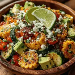 To create a harmonious and visually appealing Zucchini Corn Fiesta Salad, uniform chopping of your vegetables is crucial. This ensures an even distribution of flavors and makes for a more enjoyable eating experience. Here’s how to chop your ingredients like a pro: