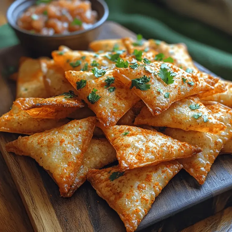 When preparing to air-fry your wonton chips, the arrangement in the air fryer basket is crucial for achieving that perfect crunch. To ensure even cooking, lay the wonton wrappers in a single layer without overlapping. This allows hot air to circulate freely around each chip, promoting uniform crispiness. If you have a larger batch, consider cooking in multiple smaller batches instead of overcrowding the basket, which can lead to soggy chips.