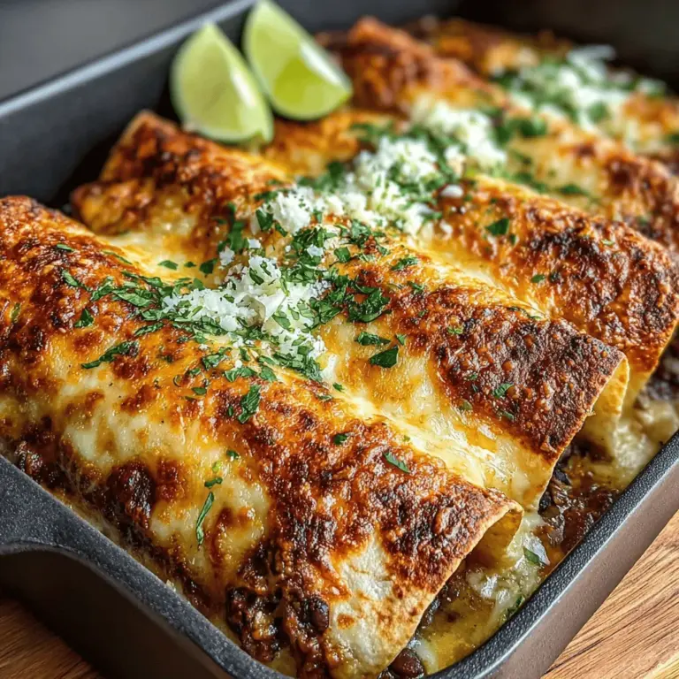 When it comes to comfort food that pleases a crowd, few dishes can match the savory satisfaction of enchiladas. Among the myriad variations of this classic Mexican dish, Zesty Salsa Verde Chicken Enchiladas stand out for their vibrant flavors and ease of preparation. This recipe combines tender, shredded chicken enveloped in soft corn tortillas, smothered in a zesty salsa verde sauce and topped with melted cheese, creating a mouthwatering experience that is both satisfying and delightful.