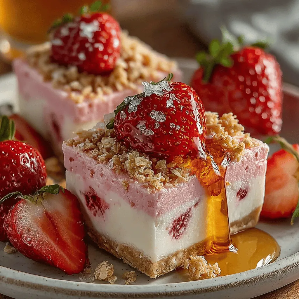 As the temperatures rise and the sun shines brighter, nothing quite beats the joy of indulging in a refreshing frozen treat. Enter the Berry Bliss Frozen Strawberry Bars—an exquisite blend of sweet, tangy strawberries and creamy Greek yogurt, creating a delightful dessert that's as satisfying as it is nutritious. Whether enjoyed as a snack, dessert, or a healthy pick-me-up, these bars are a perfect way to celebrate the vibrant flavors of summer while also catering to health-conscious choices.