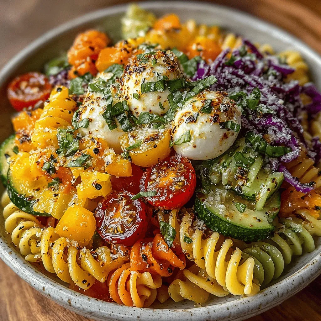When it comes to vibrant and visually appealing dishes, few can match the allure of a Rainbow Pasta Salad. This dish is not just a feast for the eyes; it’s also a celebration of fresh flavors and textures, making it a perfect choice for gatherings, picnics, or as a refreshing side dish at any meal. The bright colors derived from an array of fresh vegetables not only make this salad inviting but also offer a myriad of health benefits. Each hue represents a different set of nutrients, ensuring that you are indulging in a meal that's as nutritious as it is delicious.