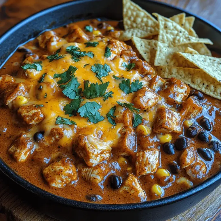When it comes to satisfying weeknight dinners, few dishes can rival the allure of a creamy chicken enchilada skillet. This delightful one-pan meal not only brings a burst of flavor to your table but also encapsulates the essence of comfort food. Imagine tender pieces of chicken enveloped in a rich, creamy sauce, punctuated by the warmth of spices and the delightful textures of black beans and corn. This recipe is designed to be both enticing and approachable, making it the perfect choice for anyone looking to whip up a delicious dinner without spending hours in the kitchen.