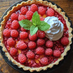 The Zingy Raspberry Lemon Tart is not just a dessert; it’s a vibrant celebration of flavors that captures the essence of summer in every bite. Originating from the rich culinary landscape of Europe, tarts have been a beloved treat for centuries. They date back to the Middle Ages, where sweet and savory versions alike were crafted to use up seasonal fruits and showcase an array of fillings. The combination of tart raspberries and zesty lemons in this particular recipe elevates the classic tart to new heights, making it a favorite for gatherings, picnics, and special occasions.