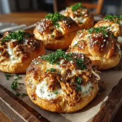 Mini Chicken Alfredo Crescent Puffs are the perfect blend of comfort and convenience, making them a standout choice for any gathering or as a delightful weeknight snack. This dish marries the creamy, cheesy goodness of classic chicken Alfredo with the flaky, buttery texture of crescent roll dough. The result? A bite-sized treat that is sure to impress your family and friends. Whether you’re hosting a party, looking for a quick appetizer for game day, or simply in the mood for a cozy snack, these puffs deliver both flavor and satisfaction.