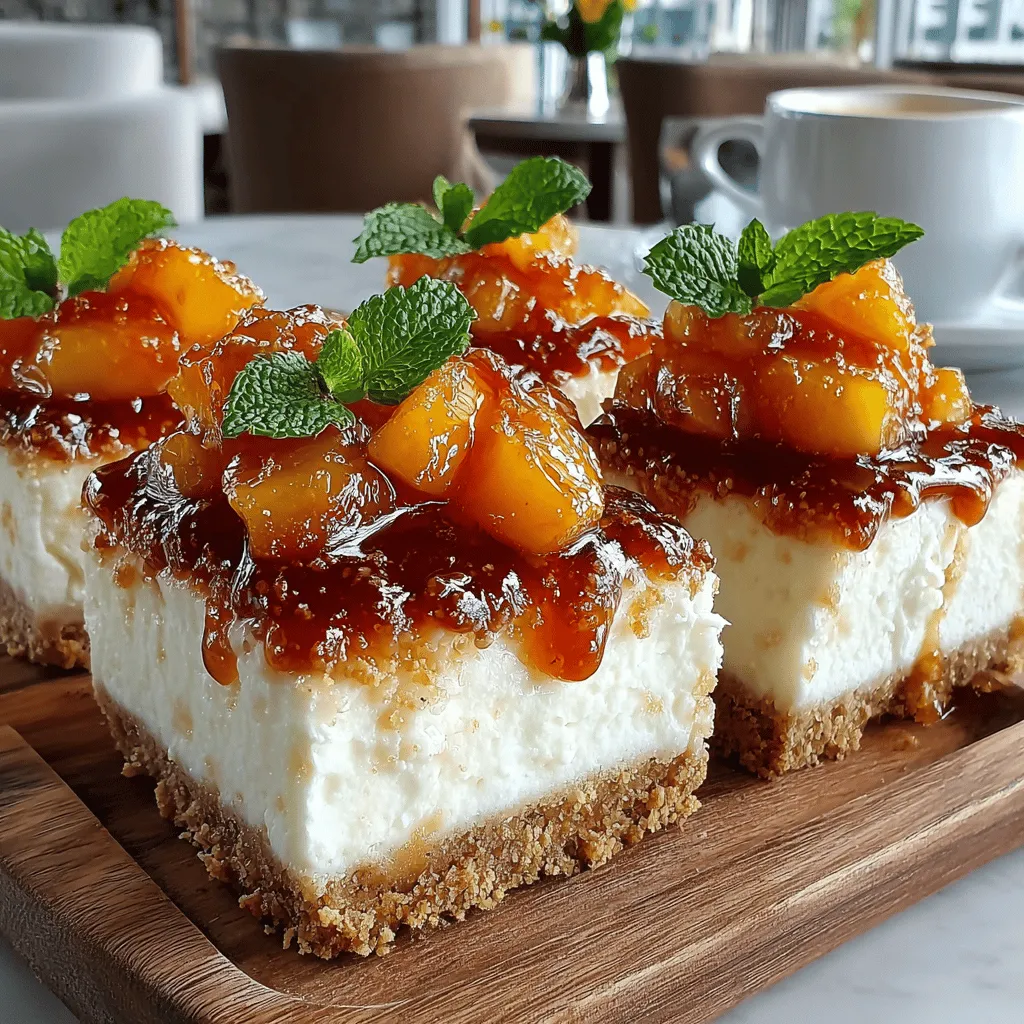 For the crust of your Peachy Cream Frozen Yogurt Pie Bars, achieving the right texture is crucial. A well-mixed crust will provide a sturdy base that complements the creamy filling, adding a delightful crunch. Begin by combining your graham cracker crumbs and melted butter in a mixing bowl. Use a fork or a spatula to mix until the crumbs are evenly coated with the butter and resemble wet sand.