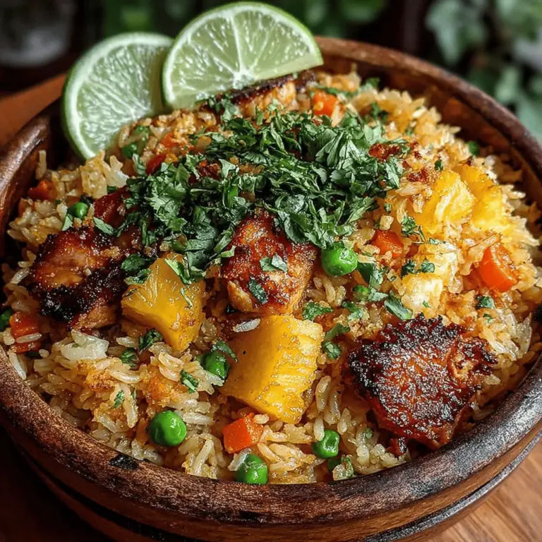 If you're looking to transport your taste buds to a tropical paradise, look no further than Pineapple Chicken Fried Rice. This delightful dish marries the sweetness of ripe pineapple with the savory flavors of chicken and vegetables, creating a harmonious blend that is as satisfying as it is colorful. Inspired by Southeast Asian cuisine, this recipe not only offers a burst of flavor but also showcases the importance of using fresh, high-quality ingredients to elevate your meals.
