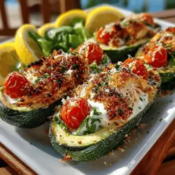In the world of culinary creativity, few dishes can match the versatility and appeal of a classic Caesar salad. However, if you're looking for a healthier take that packs a punch of flavor while keeping your meal light, Zesty Zucchini Chicken Caesar Boats are the perfect solution. This innovative recipe transforms the beloved Caesar salad into a delightful, low-carb dish that is both satisfying and nutritious. Ideal for a quick lunch or as an appetizer for your next gathering, these zucchini boats are bound to impress both family and guests alike.