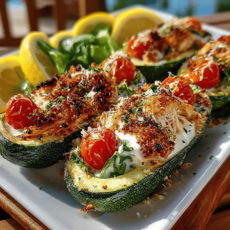 In the world of culinary creativity, few dishes can match the versatility and appeal of a classic Caesar salad. However, if you're looking for a healthier take that packs a punch of flavor while keeping your meal light, Zesty Zucchini Chicken Caesar Boats are the perfect solution. This innovative recipe transforms the beloved Caesar salad into a delightful, low-carb dish that is both satisfying and nutritious. Ideal for a quick lunch or as an appetizer for your next gathering, these zucchini boats are bound to impress both family and guests alike.