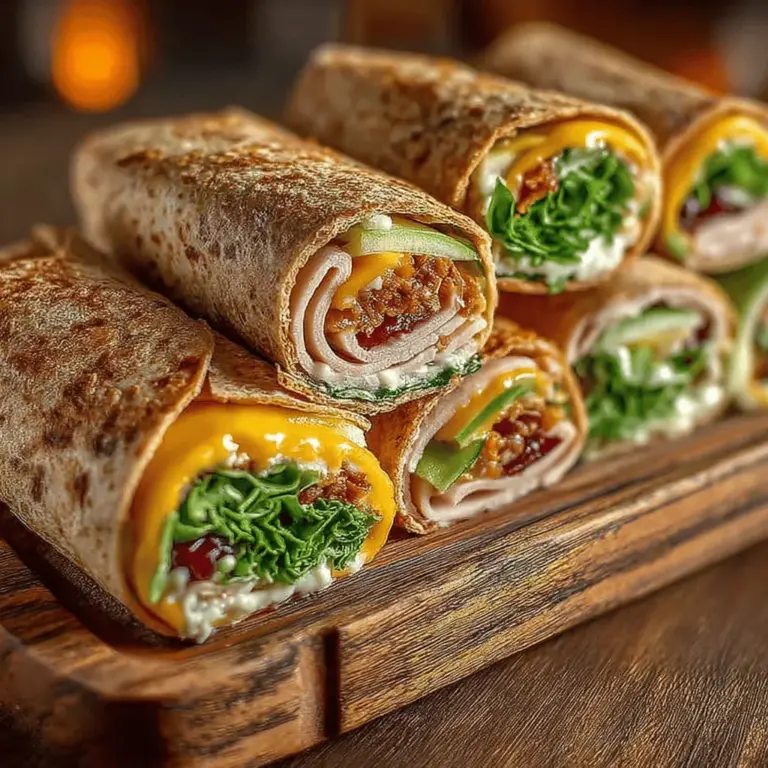 In the realm of healthy snacking, Turkey and Cheese Apple Wrap Bites stand out as a delightful and nutritious option. These wraps combine the savory flavors of deli turkey and cheddar cheese with the crisp sweetness of fresh apples, making them an ideal choice for busy individuals, families, or anyone looking for a quick yet satisfying meal. With just a handful of ingredients and minimal preparation time, these wraps can be enjoyed as a snack, lunch, or even an appetizer at gatherings.